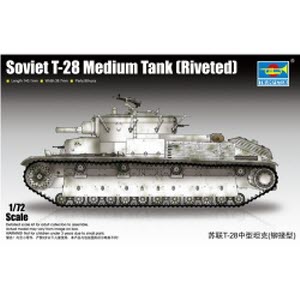 TRU07151 1/72 Soviet T-28 Medium Tank Riveted